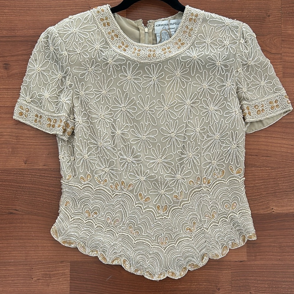 Silk Beaded Top